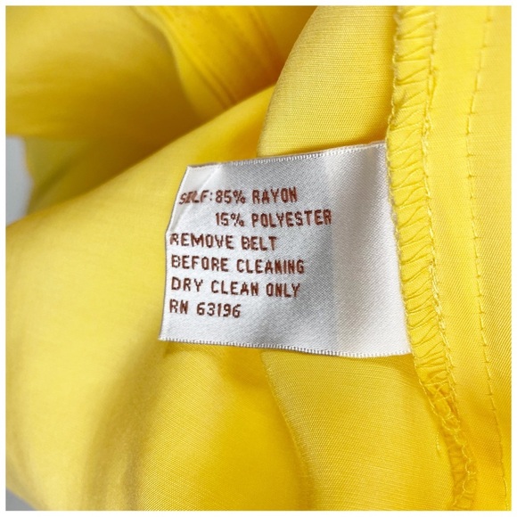 Suzi Chin for Maggy‎ Boutique Yellow Shirt Dress Size 6 - Picture 8 of 8